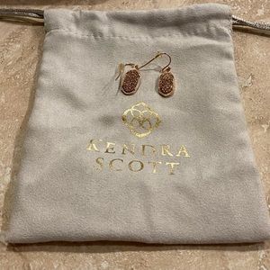 Kendra Scott Lee drop earrings Druzy rose gold